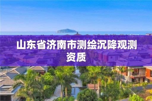 山東省濟南市測繪沉降觀測資質