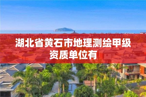 湖北省黃石市地理測繪甲級資質單位有