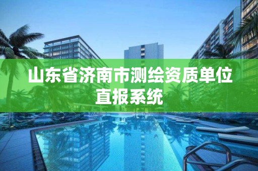 山東省濟南市測繪資質單位直報系統