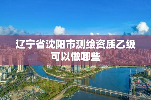 遼寧省沈陽市測繪資質乙級可以做哪些