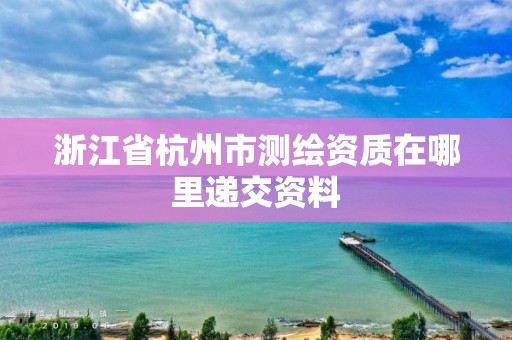 浙江省杭州市測繪資質在哪里遞交資料