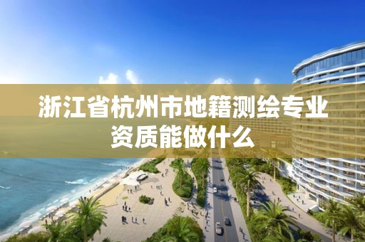 浙江省杭州市地籍測繪專業資質能做什么