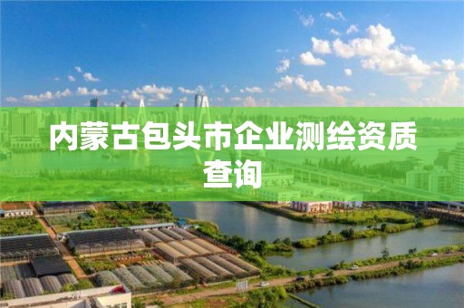 內蒙古包頭市企業測繪資質查詢