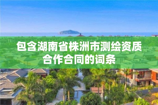 包含湖南省株洲市測繪資質合作合同的詞條