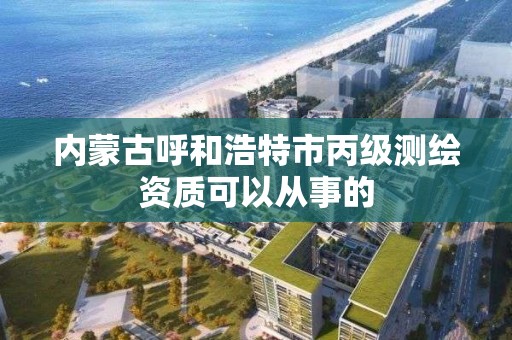 內蒙古呼和浩特市丙級測繪資質可以從事的