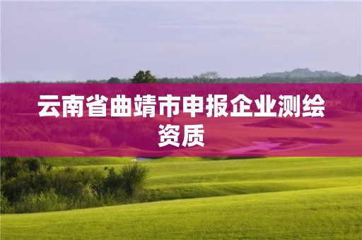 云南省曲靖市申報(bào)企業(yè)測(cè)繪資質(zhì)