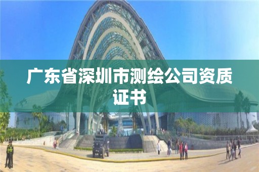 廣東省深圳市測繪公司資質證書