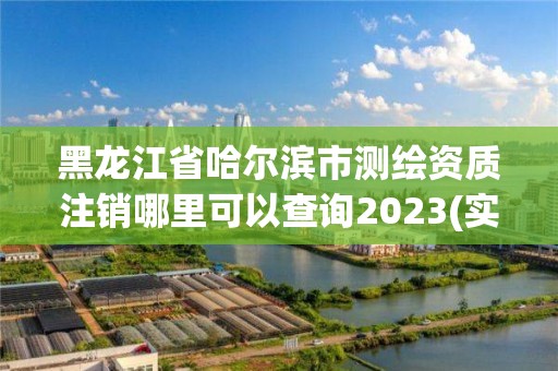 黑龍江省哈爾濱市測繪資質注銷哪里可以查詢2023(實時/更新中)