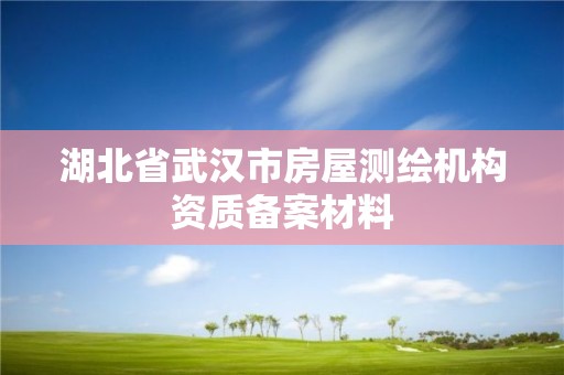 湖北省武漢市房屋測繪機構資質備案材料