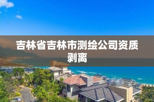 吉林省吉林市測繪公司資質剝離