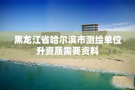 黑龍江省哈爾濱市測繪單位升資質需要資料