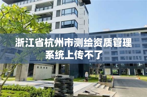 浙江省杭州市測繪資質管理系統上傳不了