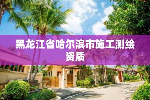 黑龍江省哈爾濱市施工測繪資質