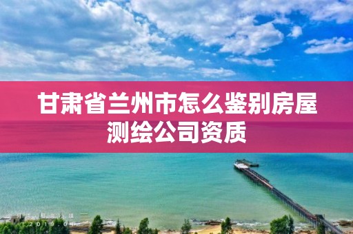 甘肅省蘭州市怎么鑒別房屋測繪公司資質