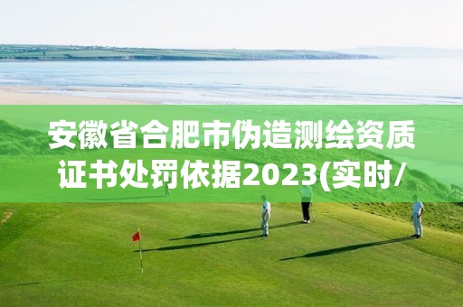 安徽省合肥市偽造測繪資質證書處罰依據2023(實時/更新中)