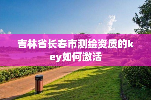 吉林省長春市測繪資質的key如何激活