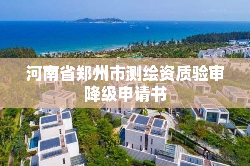 河南省鄭州市測繪資質驗審降級申請書