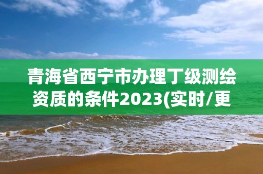 青海省西寧市辦理丁級測繪資質的條件2023(實時/更新中)