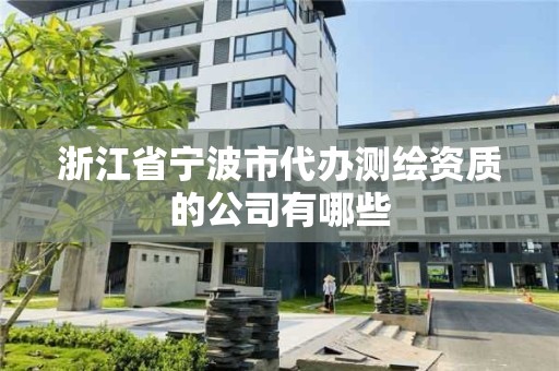 浙江省寧波市代辦測繪資質的公司有哪些