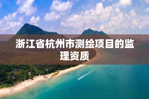 浙江省杭州市測繪項目的監理資質