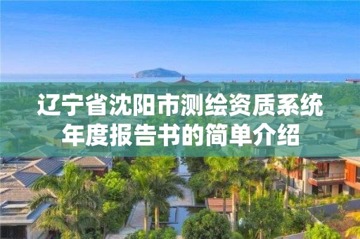 遼寧省沈陽市測繪資質(zhì)系統(tǒng)年度報(bào)告書的簡單介紹