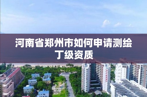 河南省鄭州市如何申請測繪丁級資質