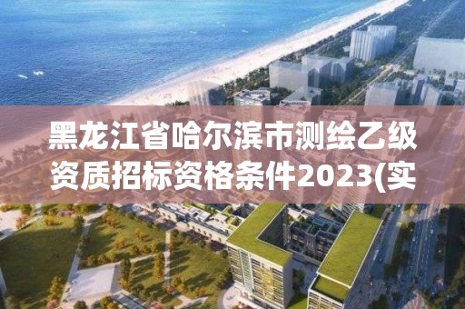 黑龍江省哈爾濱市測繪乙級資質招標資格條件2023(實時/更新中)