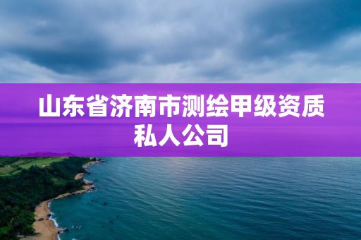 山東省濟南市測繪甲級資質私人公司