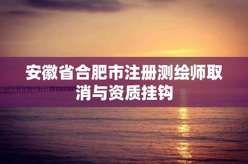 安徽省合肥市注冊(cè)測(cè)繪師取消與資質(zhì)掛鉤