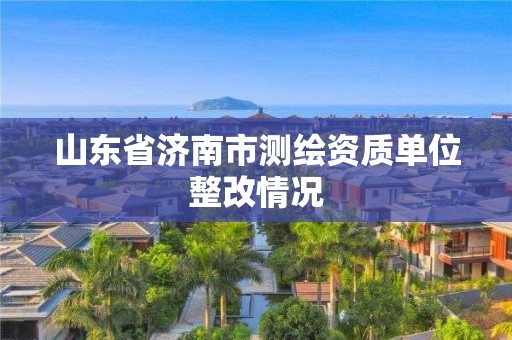 山東省濟南市測繪資質(zhì)單位整改情況