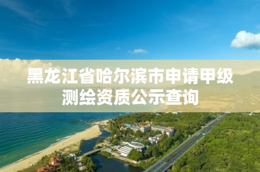 黑龍江省哈爾濱市申請甲級(jí)測繪資質(zhì)公示查詢