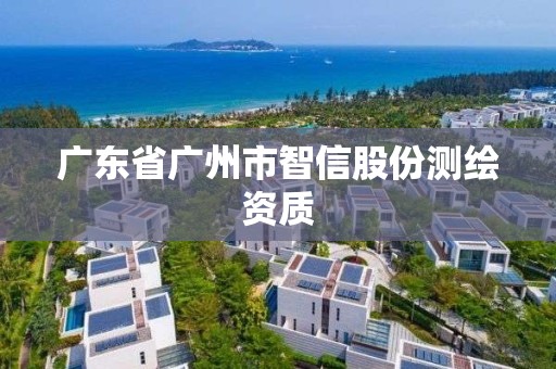 廣東省廣州市智信股份測繪資質