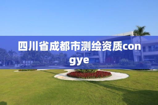 四川省成都市測(cè)繪資質(zhì)congye