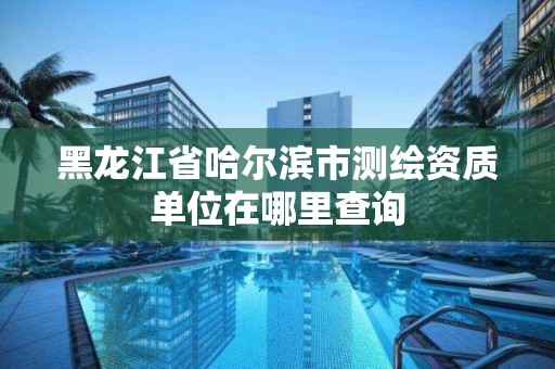 黑龍江省哈爾濱市測繪資質單位在哪里查詢