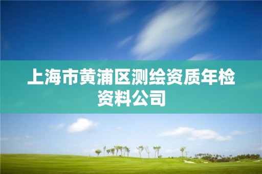 上海市黃浦區測繪資質年檢資料公司