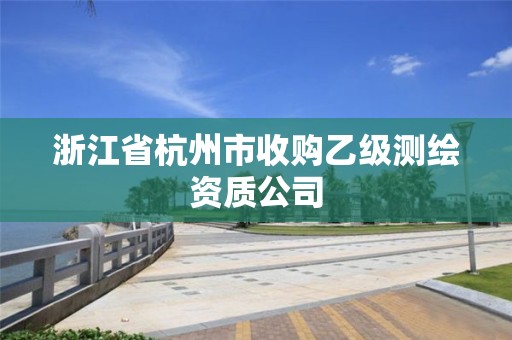 浙江省杭州市收購(gòu)乙級(jí)測(cè)繪資質(zhì)公司