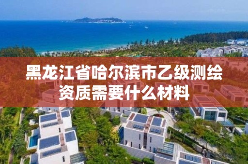 黑龍江省哈爾濱市乙級(jí)測(cè)繪資質(zhì)需要什么材料