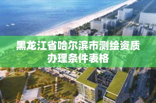 黑龍江省哈爾濱市測繪資質辦理條件表格