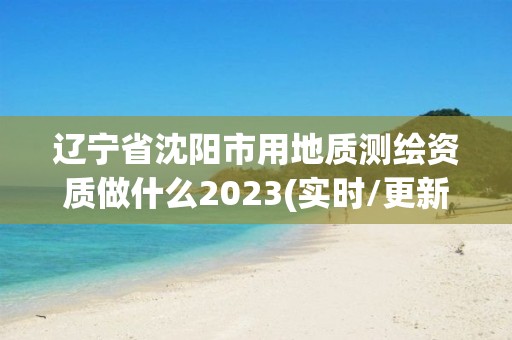 遼寧省沈陽市用地質(zhì)測繪資質(zhì)做什么2023(實(shí)時(shí)/更新中)