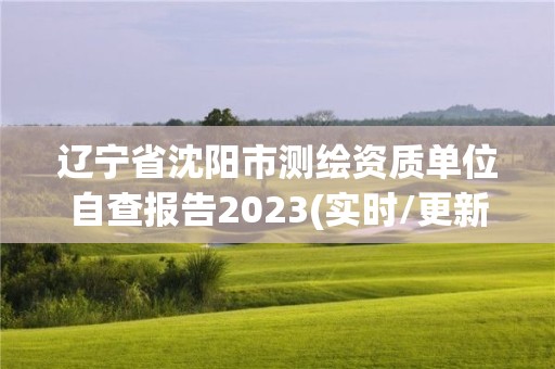 遼寧省沈陽市測繪資質(zhì)單位自查報告2023(實(shí)時/更新中)