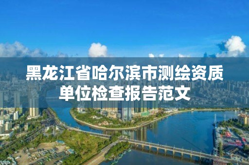 黑龍江省哈爾濱市測繪資質(zhì)單位檢查報告范文