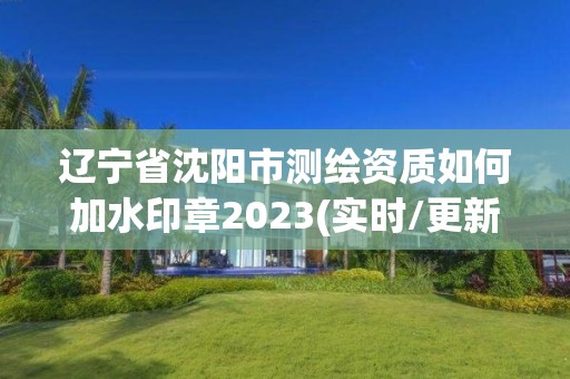 遼寧省沈陽市測繪資質(zhì)如何加水印章2023(實(shí)時/更新中)