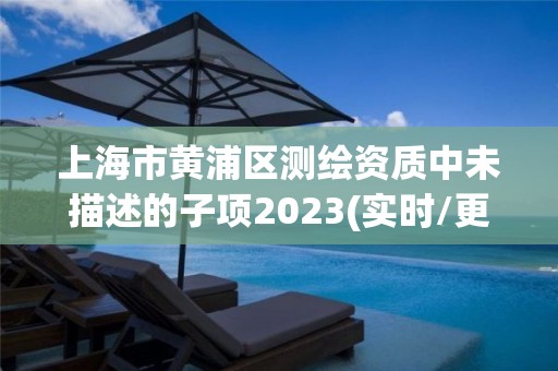 上海市黃浦區測繪資質中未描述的子項2023(實時/更新中)