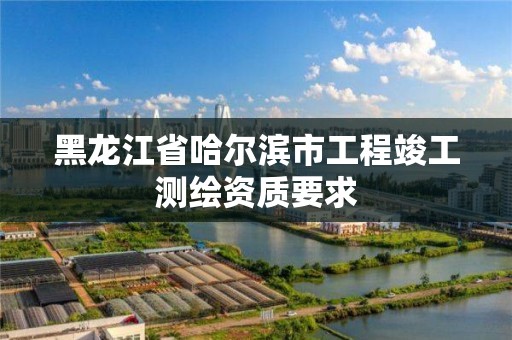 黑龍江省哈爾濱市工程竣工測繪資質要求