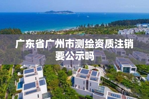 廣東省廣州市測繪資質注銷要公示嗎