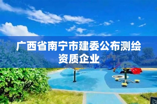 廣西省南寧市建委公布測繪資質企業