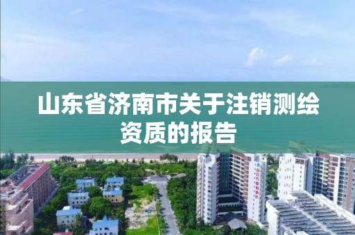 山東省濟南市關于注銷測繪資質的報告