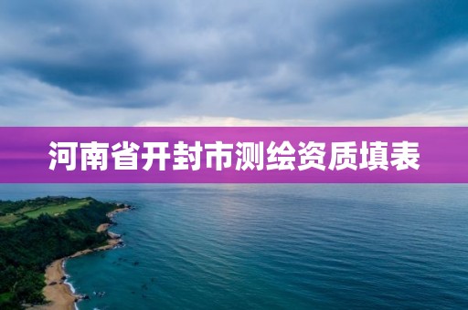 河南省開封市測繪資質填表