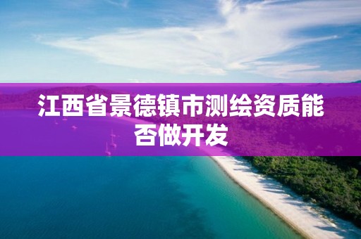 江西省景德鎮市測繪資質能否做開發