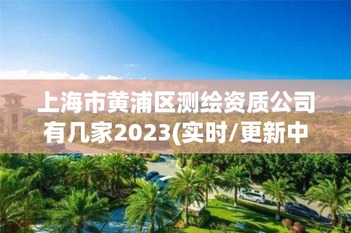 上海市黃浦區測繪資質公司有幾家2023(實時/更新中)